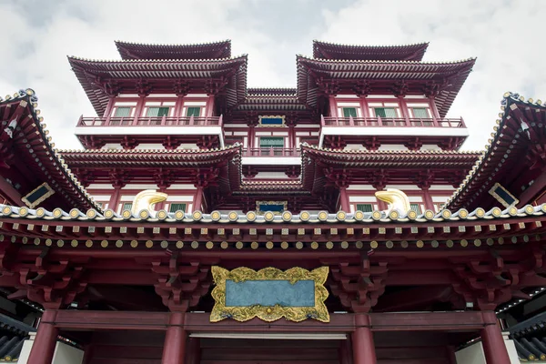 Traditionell Asiatisk Träbyggnad Fasad — Stockfoto