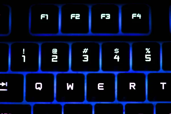 Fechar Teclado Computador Preto — Fotografia de Stock