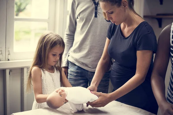 Family Playing Little Daughter — Stock Photo, Image