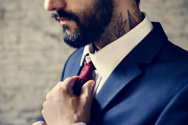 Closeup of a business man