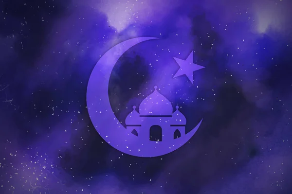 Symbol Islámský Svátek Ramadánu — Stock fotografie