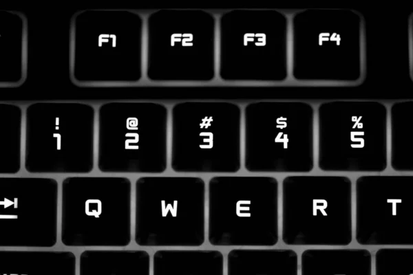 Gros Plan Clavier Ordinateur Noir — Photo