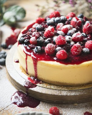 Taze berry cheescake gıda fotoğraf tarifi fikir