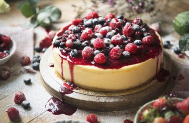 Taze berry cheescake gıda fotoğraf tarifi fikir