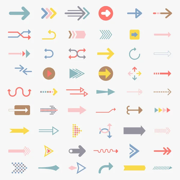 Collection Illustrated Arrow Signs — Stock Photo, Image