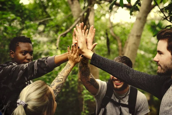 Friends Giving High Five — Stock Photo, Image
