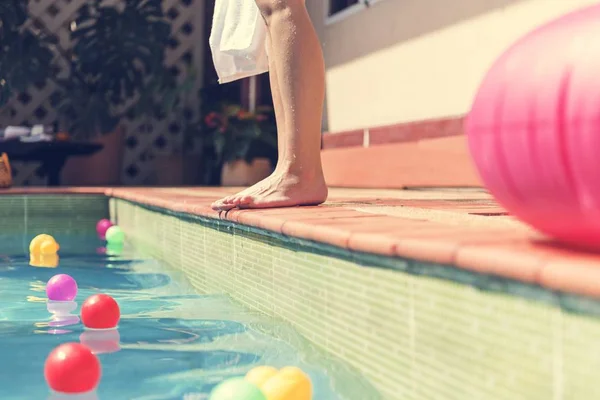 Menina Desfrutando Férias Verão — Fotografia de Stock