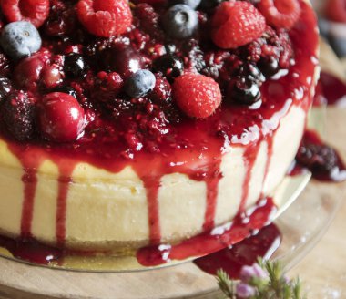 Taze berry cheescake gıda fotoğraf tarifi fikir