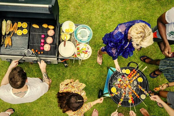 Dîner Barbecue Lors Une Fête Été — Photo