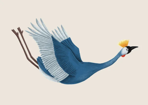 Ilustracja Japoński Żuraw — Zdjęcie stockowe
