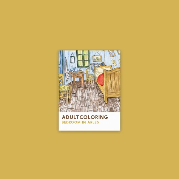 Bedroom Arles 1888 Vincent Van Gogh Adult Coloring Page — Stock Photo, Image