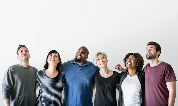 Felices Amigos Diversos Juntos — Foto de Stock