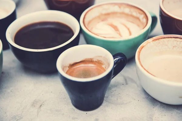 Primer Plano Varios Café Caliente — Foto de Stock
