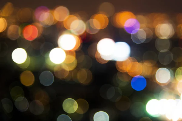 模糊的街道散景灯在晚上时间 — 图库照片