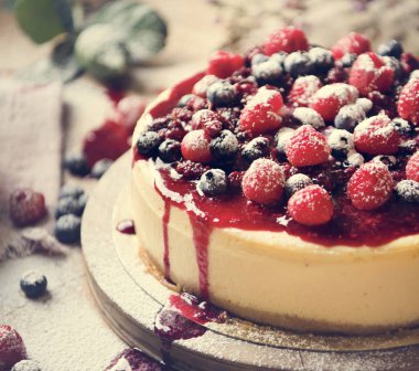 Taze berry cheescake gıda fotoğraf tarifi fikir