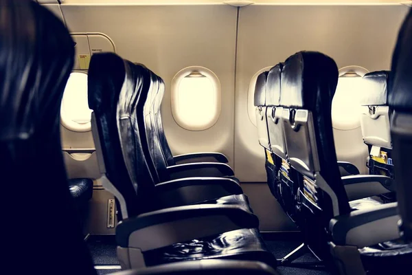 Airplane Interior Plane Chairs — Stock Photo, Image