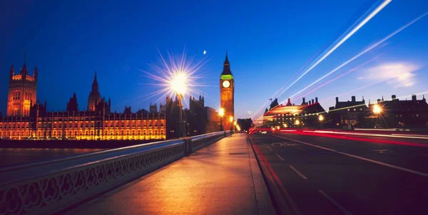 Vista Notturna Londra Regno Unito — Foto Stock