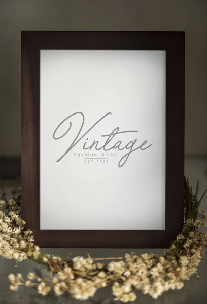 Wooden Standing Photo Frame Mockup — Stock Photo, Image