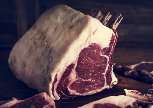 Tomahawk Nötstek Köttaffär — Stockfoto