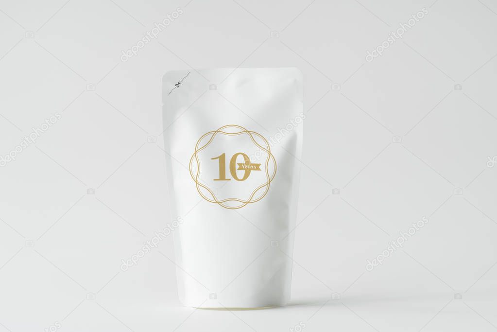 White paper bag branding mockup