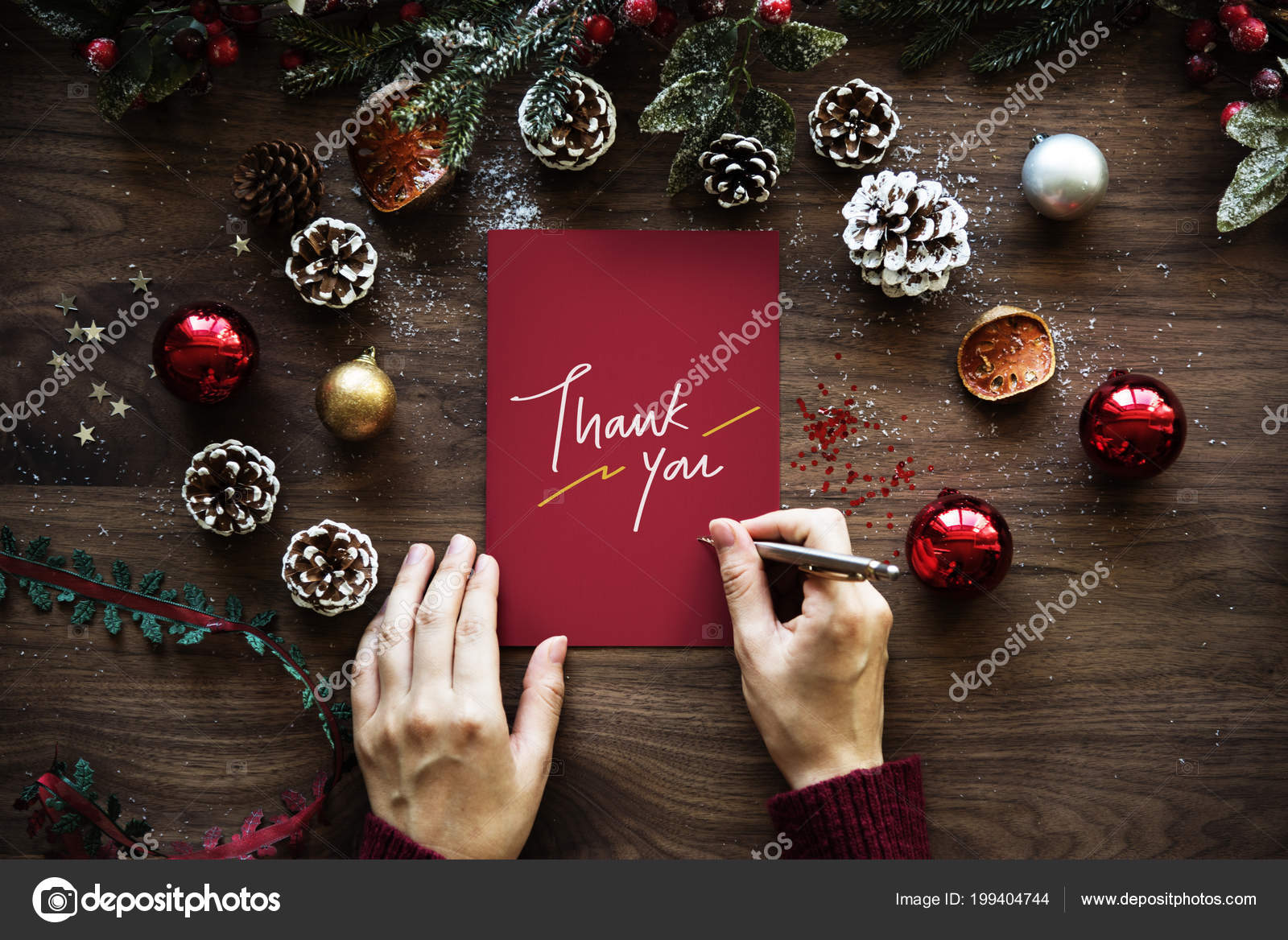 Christmas themed Thank You card — Fotografie od Rawpixel