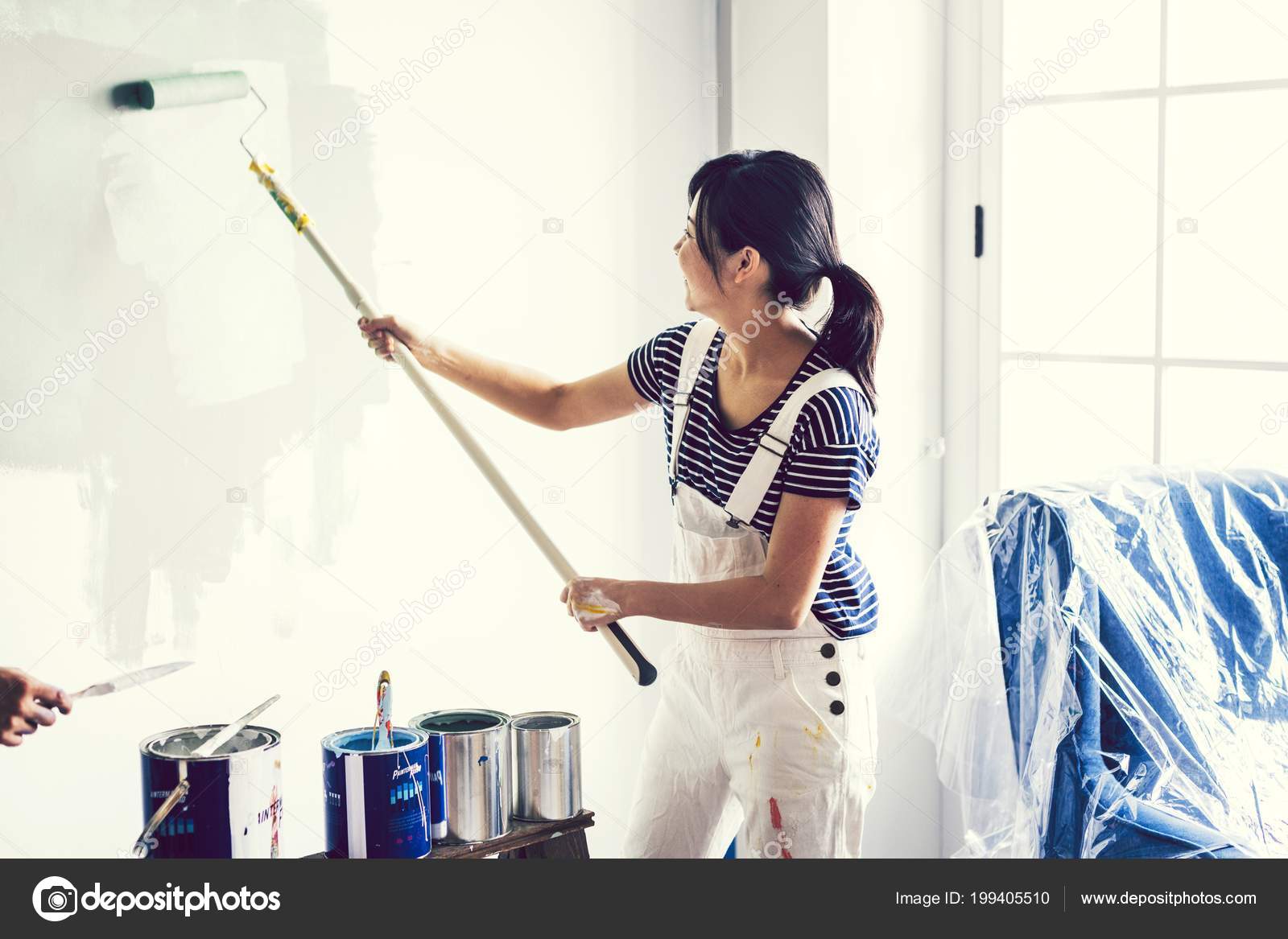 Image result for Chinese woman painting a wall