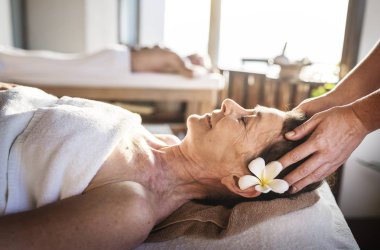 Bir Spa'da masaj masaj terapisti