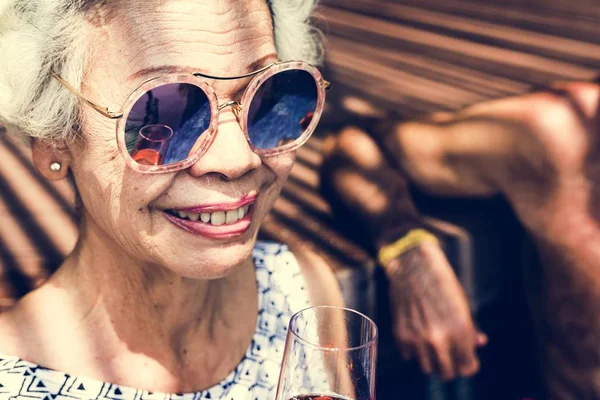 Close Senior Woman Smiling — Stock Photo, Image
