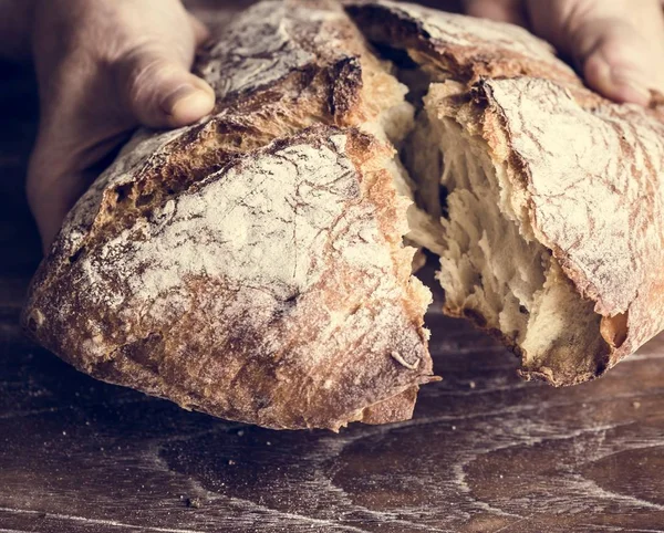 Λυσσασμένο Μια Ιδέα Συνταγή Του Φωτογράφηση Φραντζόλα Ψωμί — Φωτογραφία Αρχείου