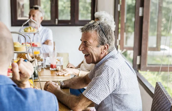 Personnes Âgées Appréciant Petit Déjeuner — Photo