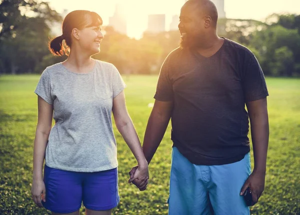 Couple Having Fun Together Park — Stock Photo, Image