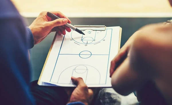 Plan Para Partido Baloncesto — Foto de Stock