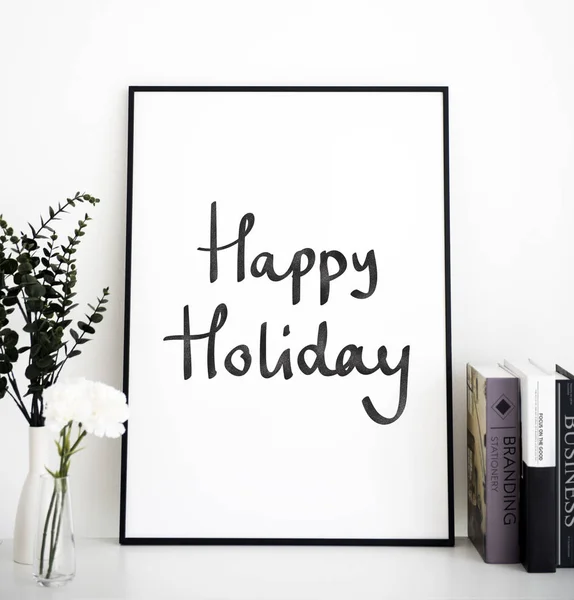 Happy Holiday Frazę Tablicy — Zdjęcie stockowe