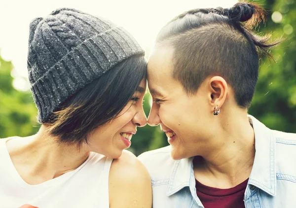 Asiatique Couple Lgbt Dans Amour — Photo