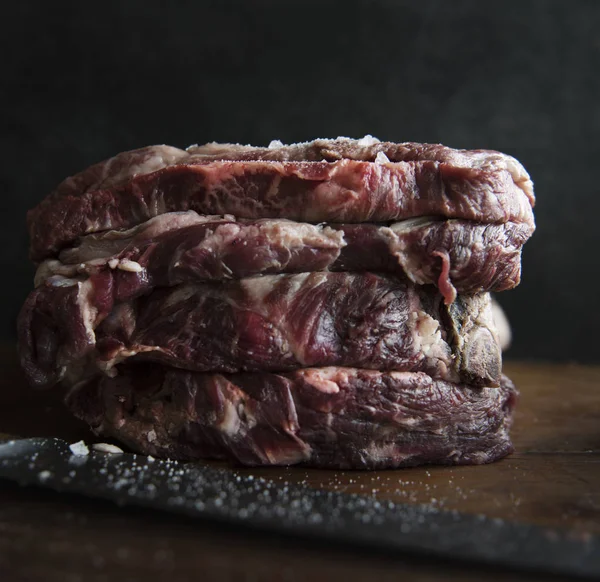 Carne Res Carne Comida Fotografía Receta Idea —  Fotos de Stock