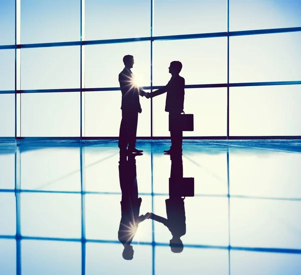 Business Partners Greeting Shaking Hands — Stock Photo, Image