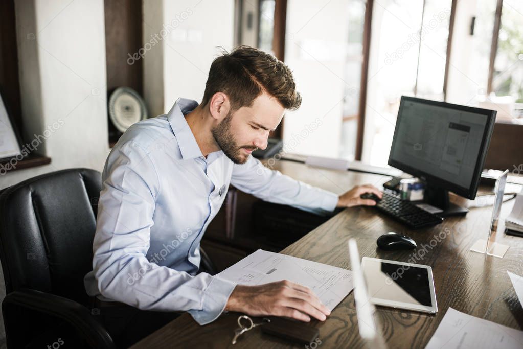 Man working in an office