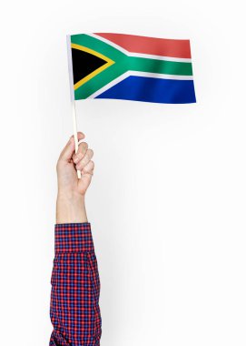 Güney Afrika Cumhuriyeti, bayrak sallayarak kişi