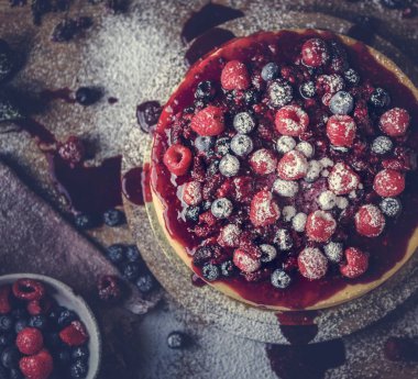 Taze berry cheescake gıda fotoğraf tarifi fikir