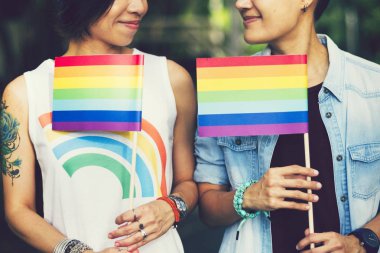 Asya lgbt çift aşık
