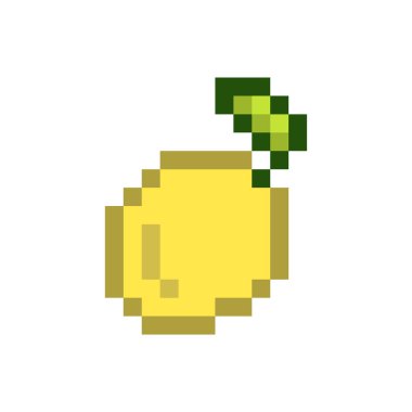 Limon pixelated meyve grafik