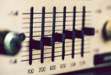 Bir müzik ekolayzer closeup