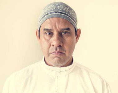 Portrait of a Muslim man clipart