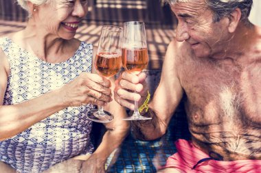 Üst düzey çift onların tatil keyfi