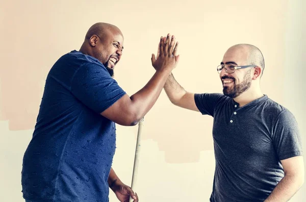 Personer Som Renoverar Hus Konceptet — Stockfoto