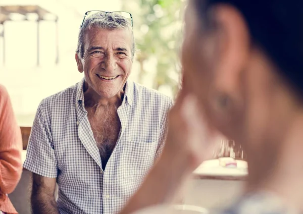 Group Senior Adults Talking — Stock Photo, Image