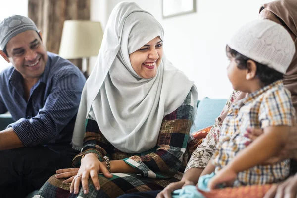 Muslim Ibu Dan Anaknya — Stok Foto