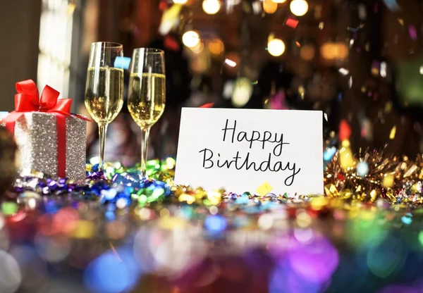 Cartão Aniversário Feliz Uma Festa — Fotografia de Stock