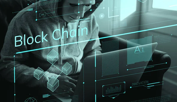Anonymer Hacker Begeht Computerverbrechen — Stockfoto