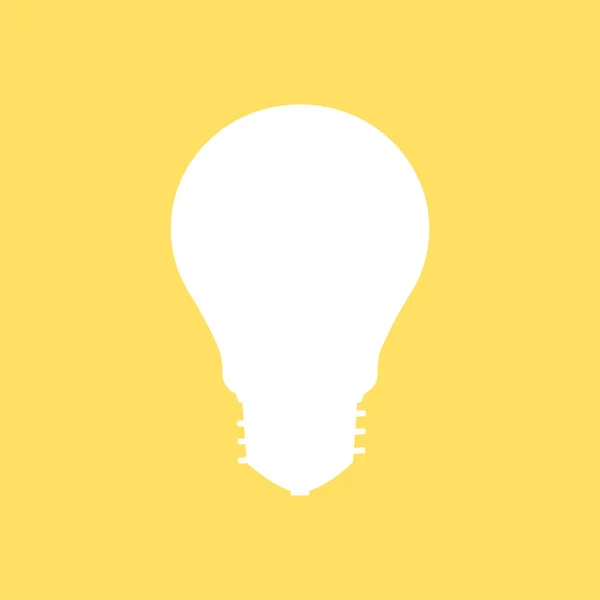 Sarı Arkaplanda Ampul Simgesi — Stok fotoğraf